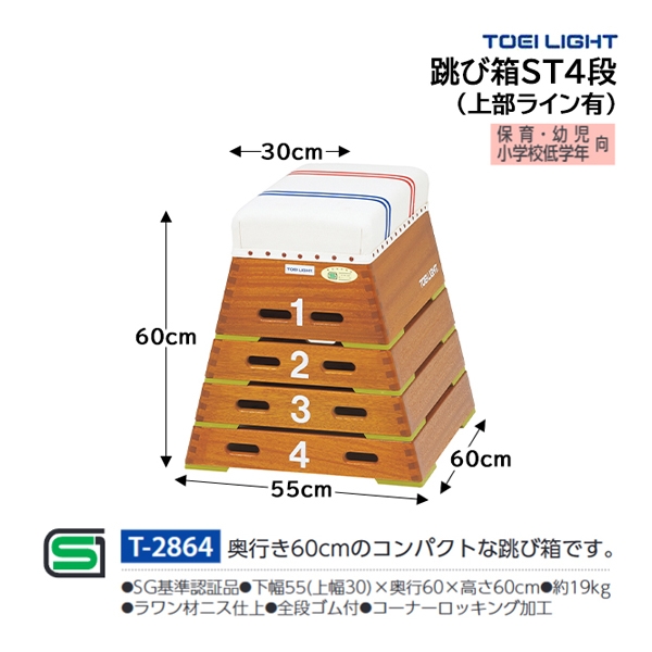 訳ありセール トーエイライト 跳び箱 ST6段 小型 小学校向 T-2698 kead.al