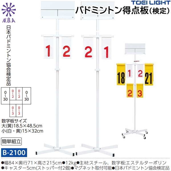 トーエイライト(TOEILIGHT) バドミントン得点板（検定）(メーカー直送