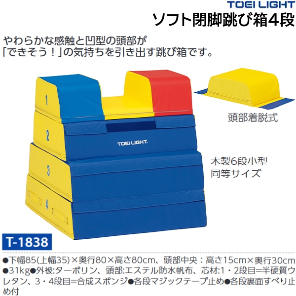 トーエイライト(TOEILIGHT) ソフト閉脚跳び箱4段 (メーカー直送) 20